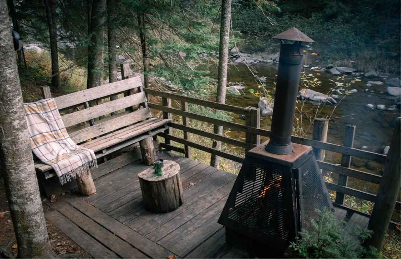 Aux Tipis De La Riviere Sauvage Villa Saint Romain Exteriör bild