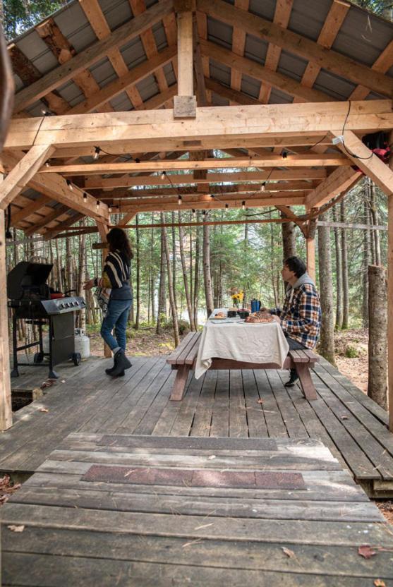 Aux Tipis De La Riviere Sauvage Villa Saint Romain Exteriör bild